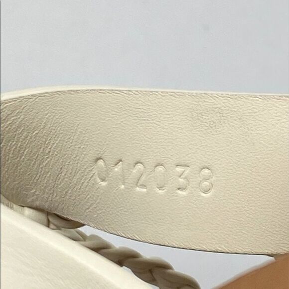 Chloe Sand Yellow Criss Cross braided sandals size 41 - Picture 7 of 9